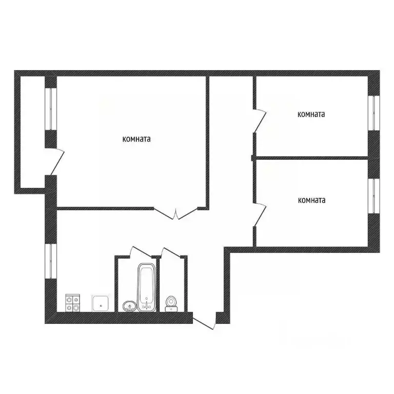 3-к кв. Ленинградская область, Кириши просп. Ленина, 28 (70.1 м) - Фото 2