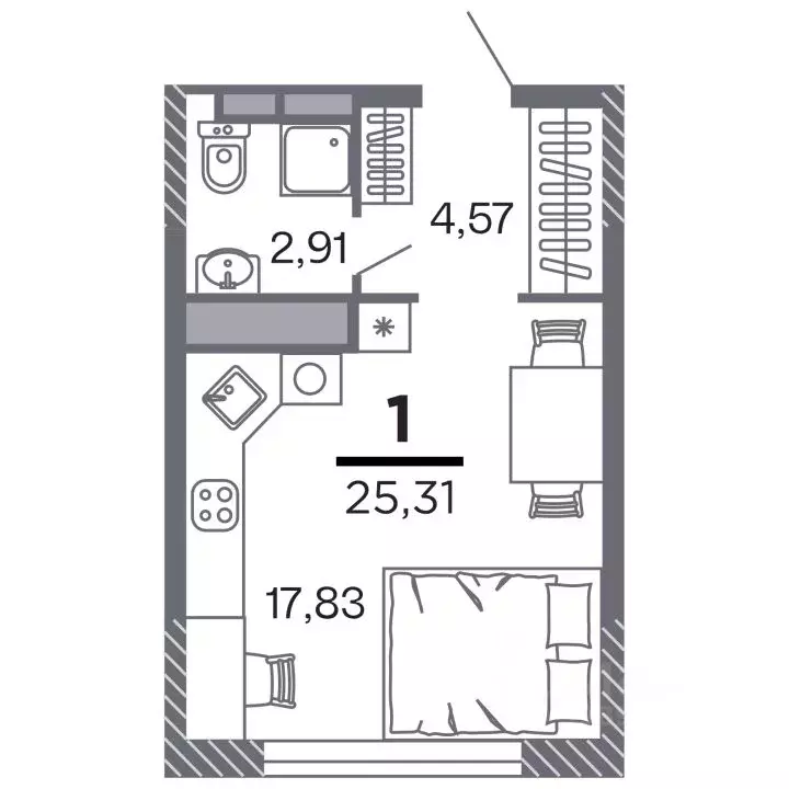 1-к кв. Рязанская область, Рязань Петра и Февронии жилой комплекс ... - Фото 1