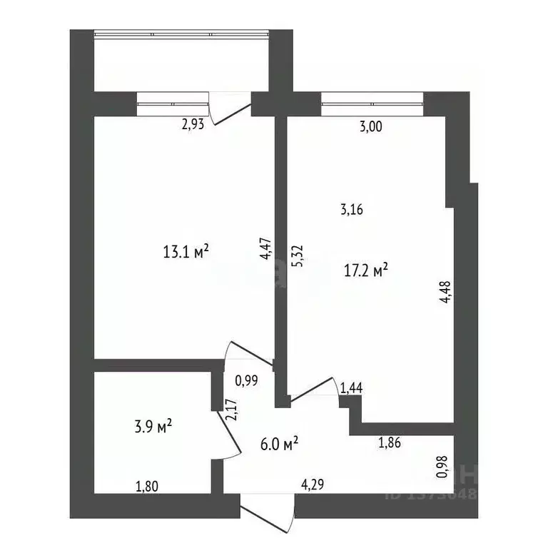 1-к кв. Амурская область, Благовещенск ул. Строителей, 70 (40.2 м) - Фото 2