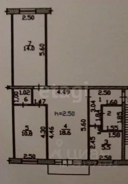 3-к кв. Хакасия, Абакан Хакасская ул., 80 (57.5 м) - Фото 2