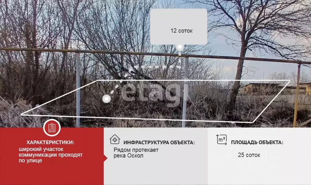 Участок в Белгородская область, Валуйки Волочаевская ул. (12.0 сот.) - Фото 1