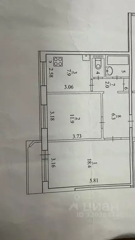 2-к кв. Архангельская область, Архангельск Дачная ул., 53 (50.7 м) - Фото 0
