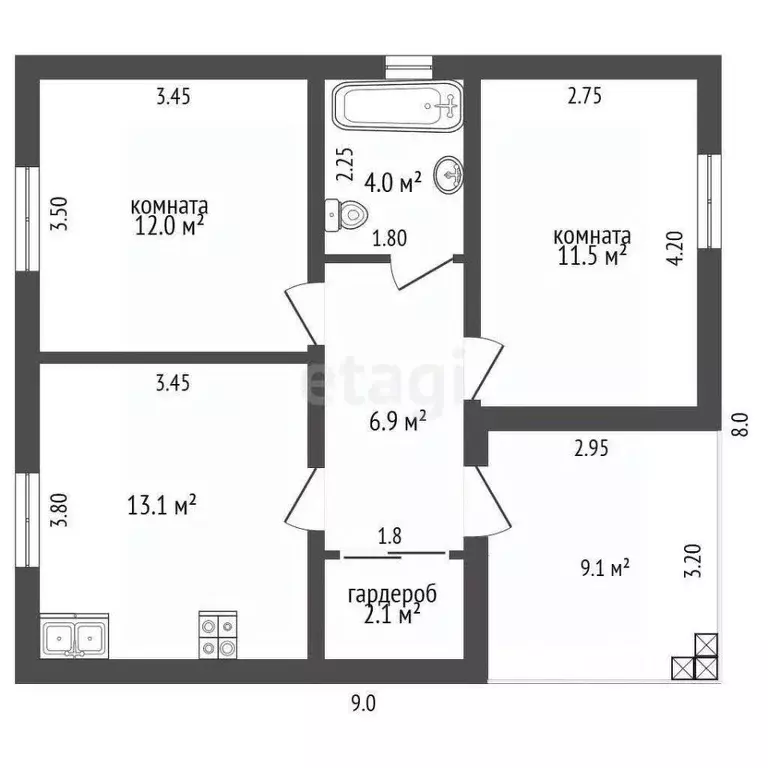 Дом в Калужская область, Ферзиковский район, Ястребовка с/пос, д. ... - Фото 1