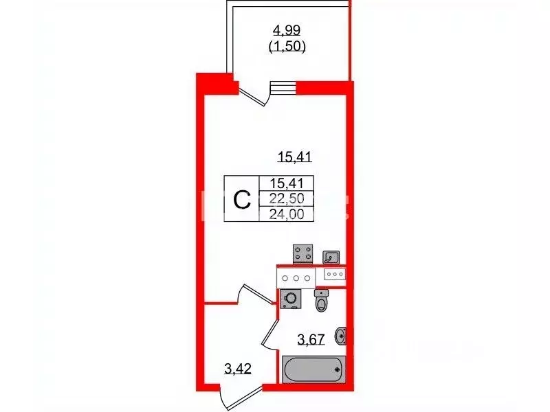 Студия Ленинградская область, Кудрово г. Всеволожский район, Заневское ... - Фото 1