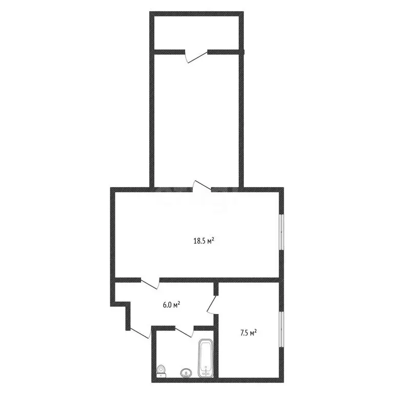 1-комнатная квартира: Черкесск, Рассадная улица, 6А (35.2 м) - Фото 1