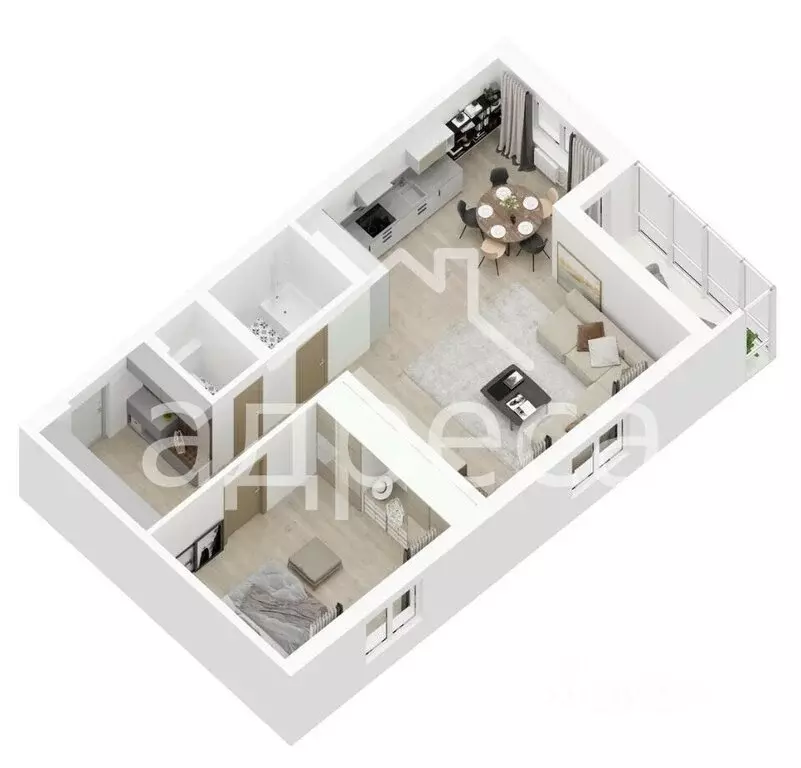 2-комнатная квартира: Самара, улица Дыбенко, 5 (80 м) - Фото 2