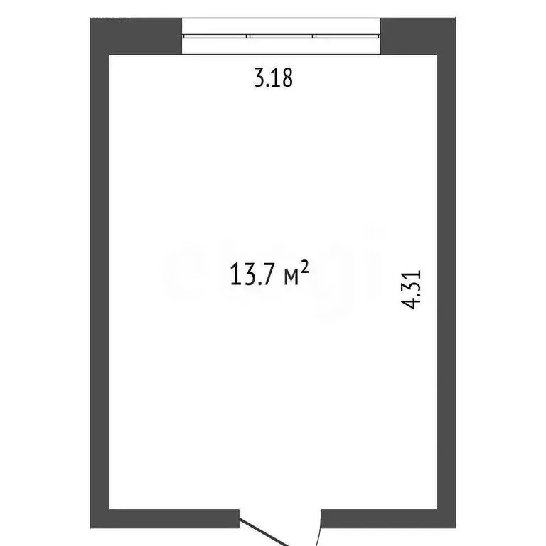 1к в -комнатной квартире (13.7 м) - Фото 1