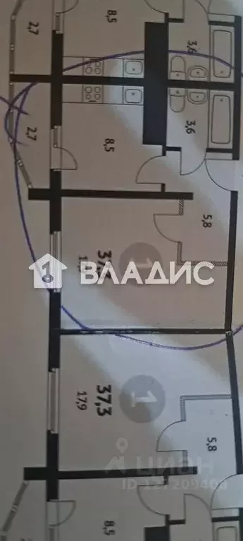 1-к кв. Ростовская область, Ростов-на-Дону просп. Солженицына, 13 ... - Фото 1