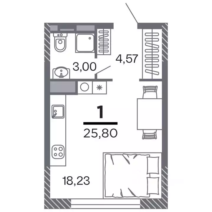1-к кв. Рязанская область, Рязань Петра и Февронии жилой комплекс ... - Фото 1