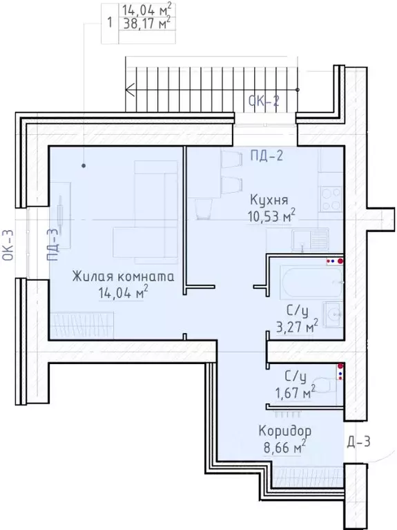 1-к кв. Кировская область, Киров Красный Химик мкр,  (38.17 м) - Фото 0