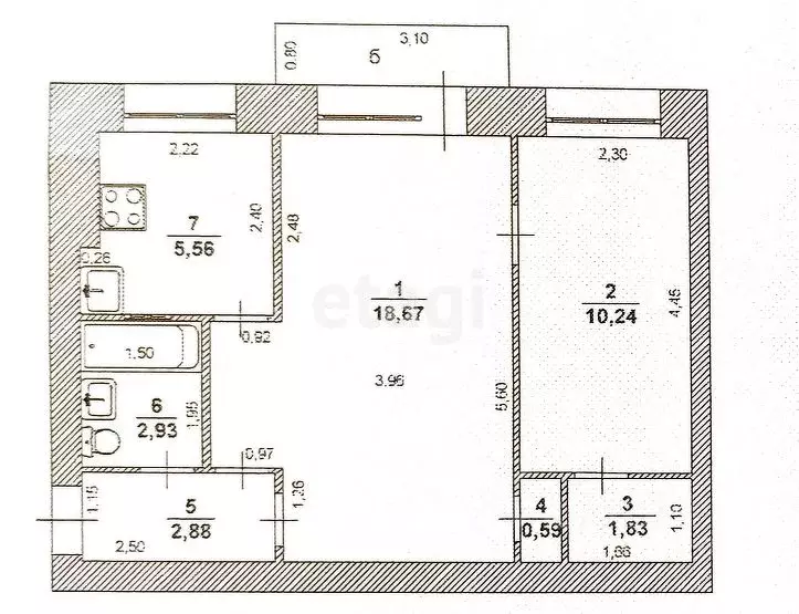 2-к кв. Ульяновская область, Ульяновск ул. Радищева, 173 (42.7 м) - Фото 2