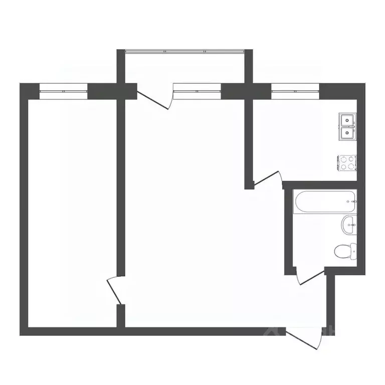 2-к кв. Тюменская область, Тюмень ул. Беляева, 21 (44.4 м) - Фото 1