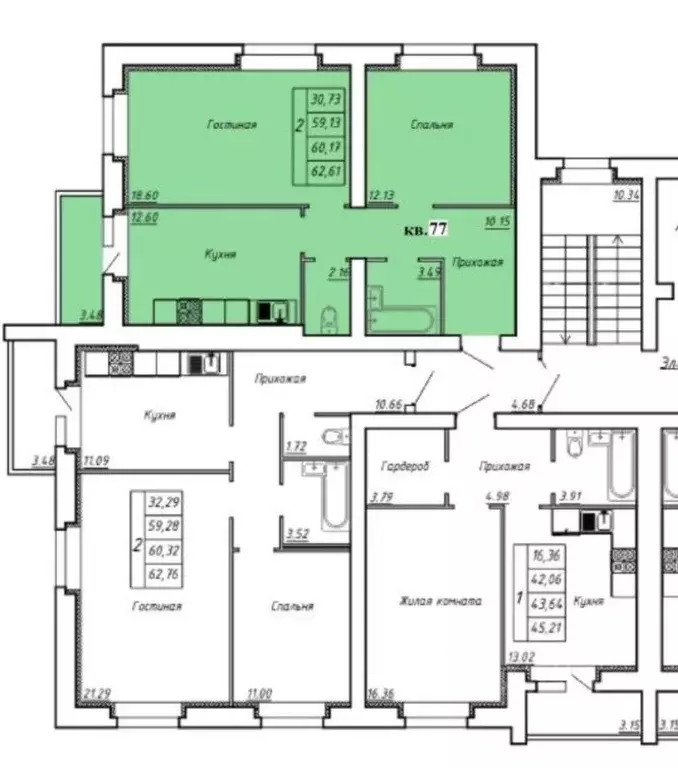 2-к кв. Тамбовская область, Тамбов ул. Гастелло, 109Б (60.4 м) - Фото 2