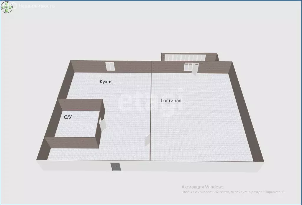 1-комнатная квартира: Анива, Октябрьская улица, 24 (30.5 м) - Фото 1