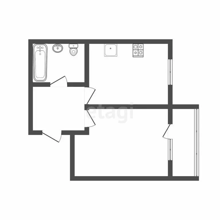 1-комнатная квартира: Тула, Рязанская улица, 25 (39.05 м) - Фото 0