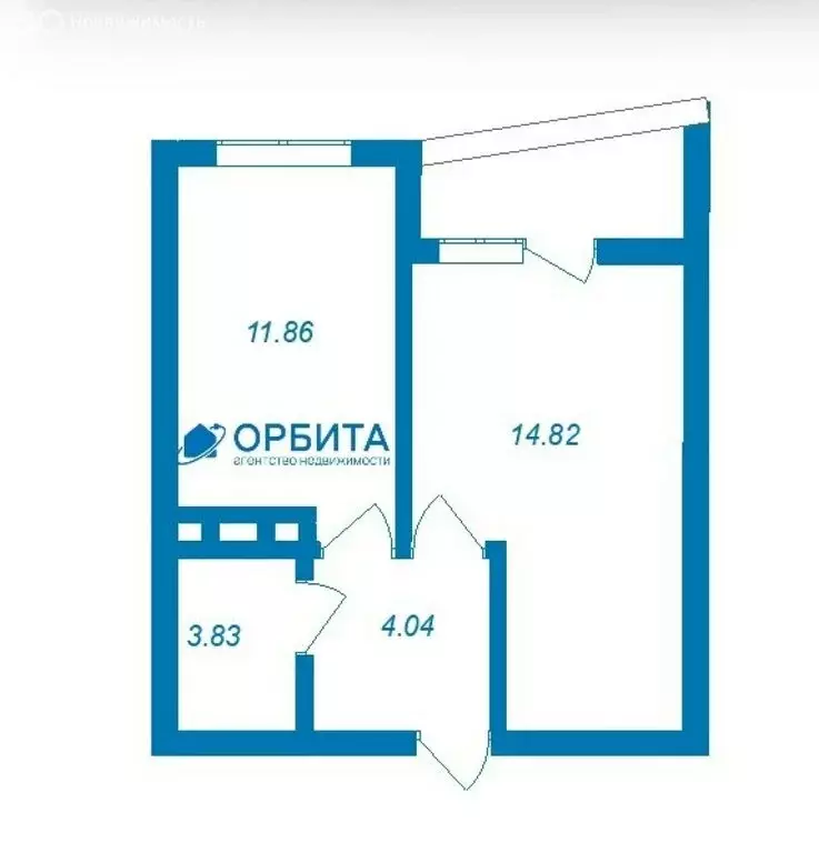 1-комнатная квартира: Ольгинка, 3-й микрорайон, 22 (36 м) - Фото 1