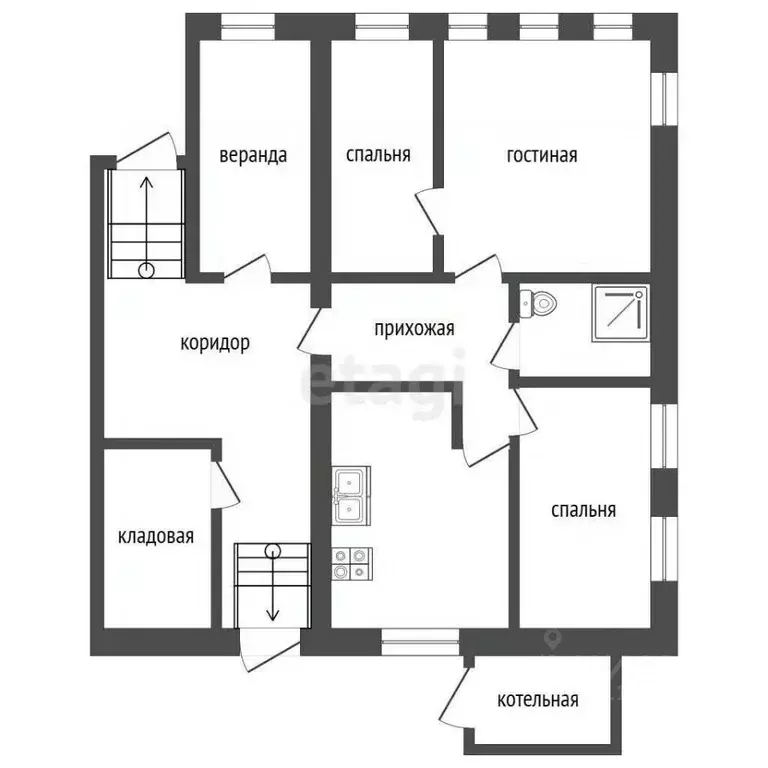Дом в Мордовия, Ардатовский район, с. Редкодубье ул. Киржеманова, 3 ... - Фото 2