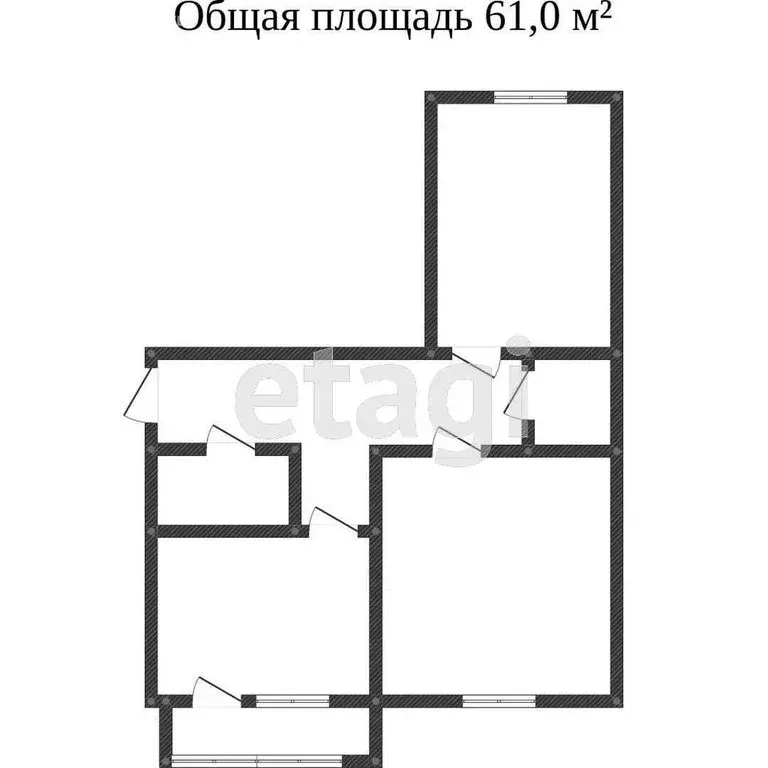 2-комнатная квартира: Тобольск, 4-й микрорайон, 37/2 (60.8 м) - Фото 1