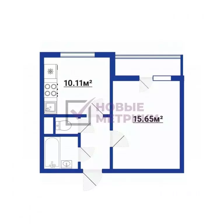 1-к кв. Ленинградская область, Всеволожский район, пос. Бугры ул. ... - Фото 1