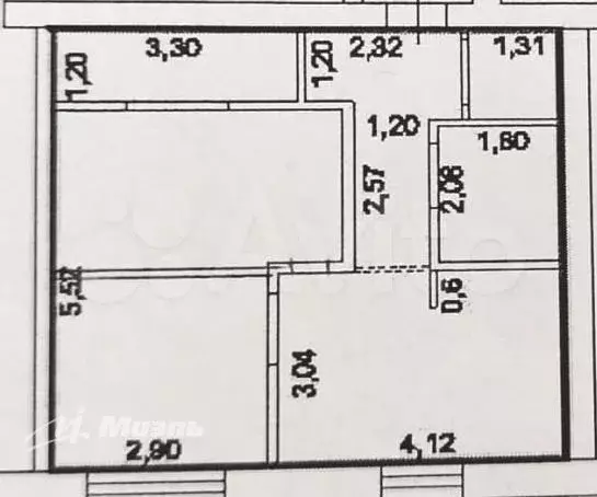 2-к. квартира, 47 м, 4/4 эт. - Фото 0