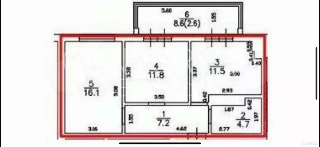 2-к кв. Калининградская область, Калининград ул. Героя России Виталия ... - Фото 2