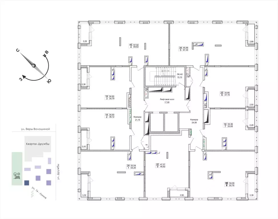 2-к кв. Кемеровская область, Кемерово ул. 1-я Линия, 24 (47.5 м) - Фото 2