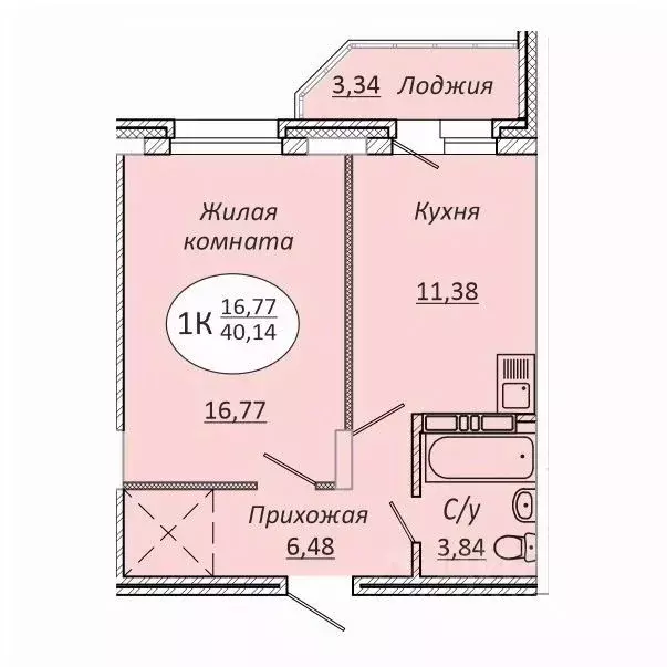 1-к кв. Новосибирская область, Новосибирск 2-я Воинская ул., 53 (40.14 ... - Фото 0