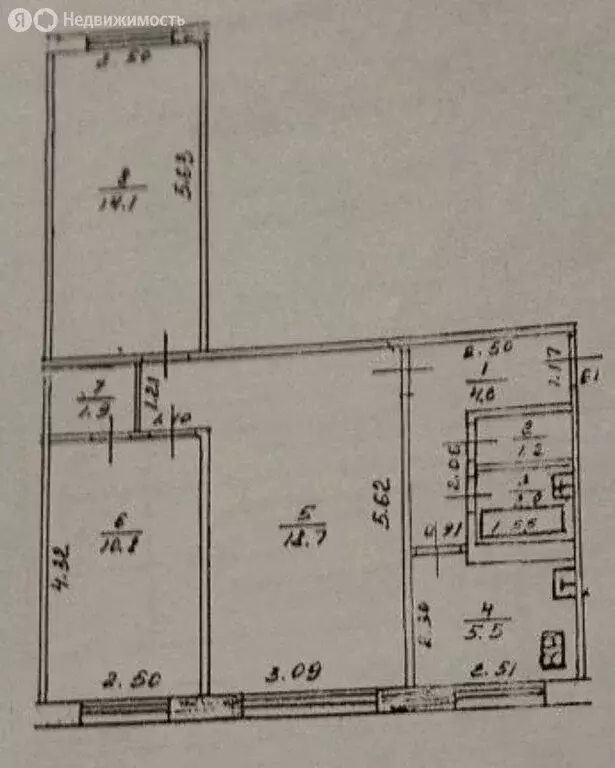 3-комнатная квартира: Уфа, Черниковская улица, 46 (59 м) - Фото 1