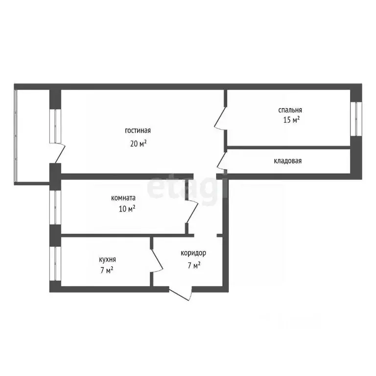 3-к кв. Красноярский край, Красноярск Волжская ул., 3 (59.1 м) - Фото 2