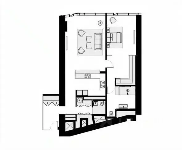 1-к кв. Москва 1-й Красногвардейский проезд, 21с2 (89.1 м) - Фото 2