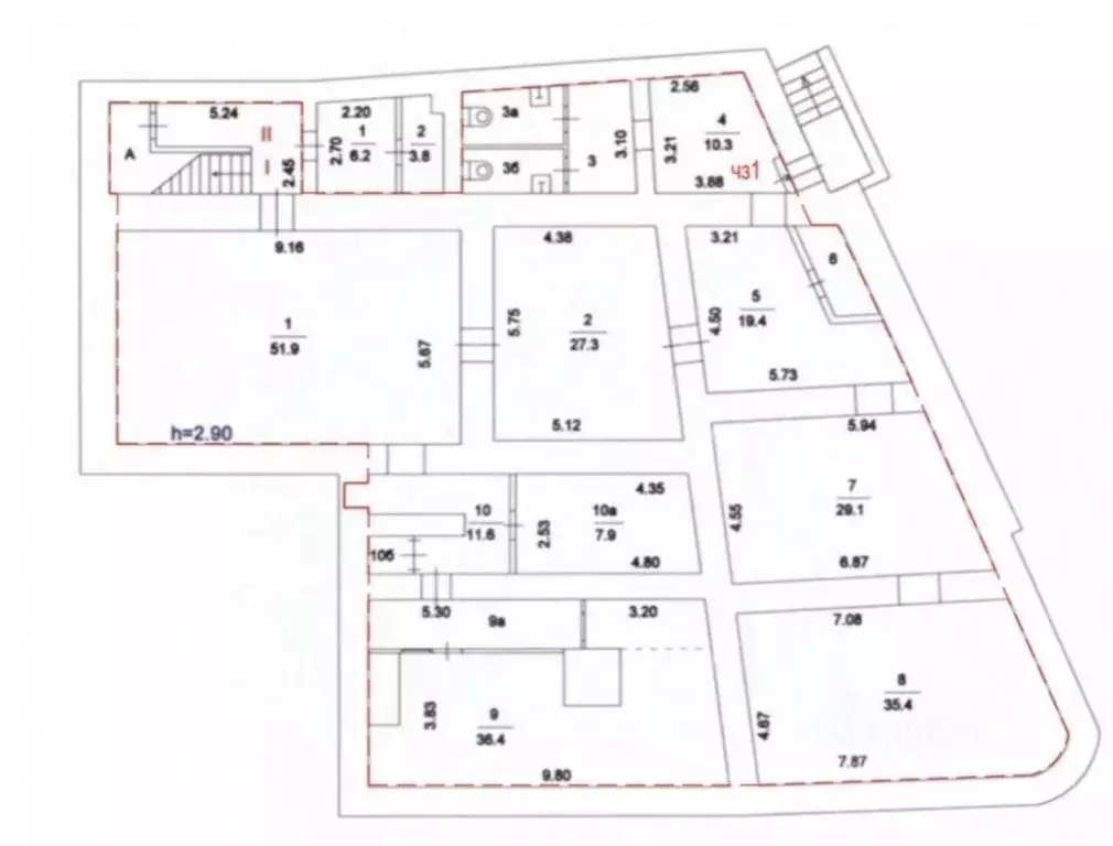 Торговая площадь в Москва Яузская ул., 1/15С1 (306 м) - Фото 1