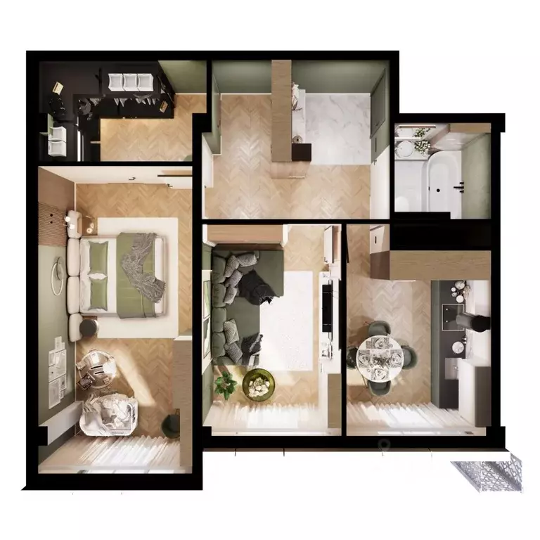 2-к кв. Ставропольский край, Пятигорск ул. Ермолова, 28А (68.61 м) - Фото 2