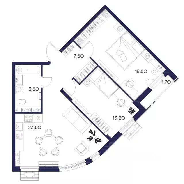 2-к кв. Пензенская область, Пенза Засурье мкр, Лес жилой комплекс ... - Фото 1