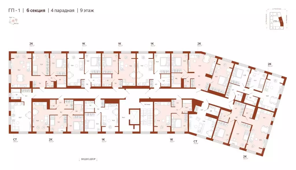 2-к кв. Тюменская область, Тюмень  (62.44 м) - Фото 1