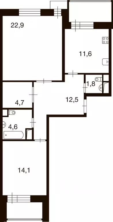 2-к кв. Москва д. Ивановское, ул. Семена Гордого, 12 (72.2 м) - Фото 0