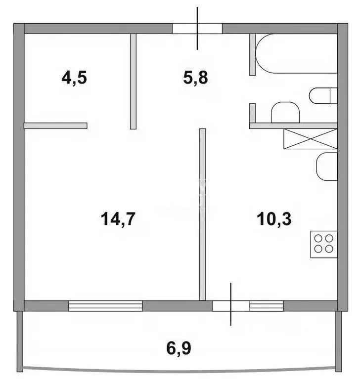 1-к кв. Санкт-Петербург пос. Парголово, ул. Тихоокеанская, 1к1 (38.15 ... - Фото 1