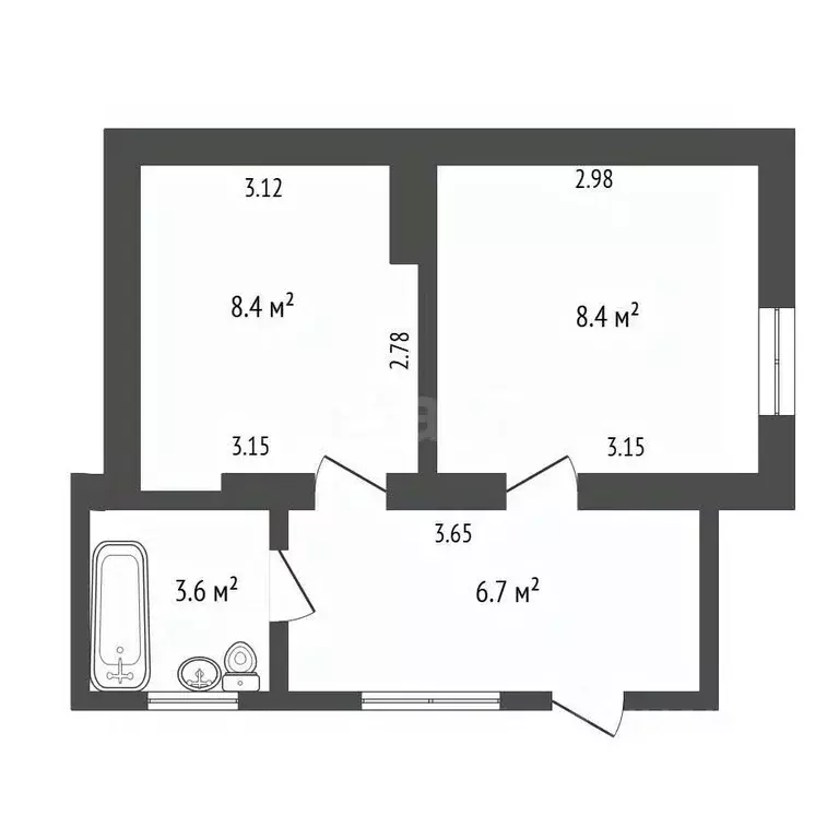 2-к кв. Крым, Феодосия ул. Русская, 10 (27.1 м) - Фото 2