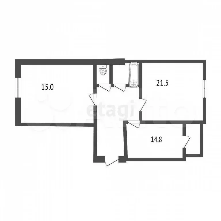 2-к. квартира, 69 м, 5/6 эт. - Фото 0