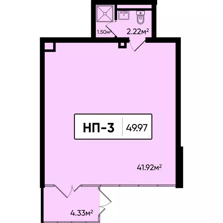 Помещение свободного назначения (49.97 м) - Фото 1