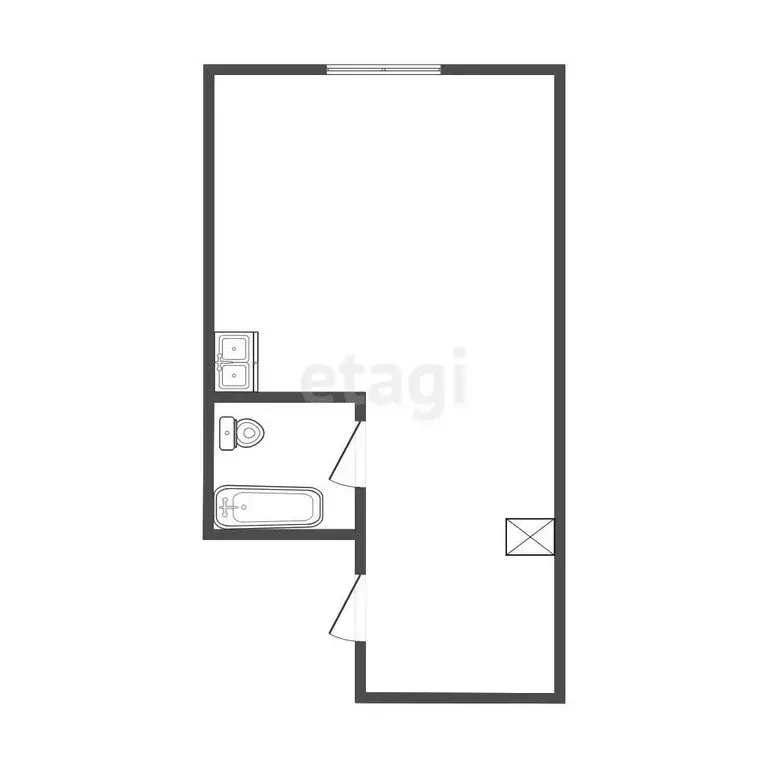 Квартира-студия: Иркутск, улица Ярославского, 384 (32.7 м) - Фото 1