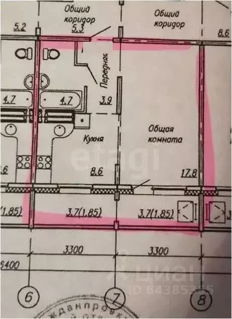 1-к кв. Алтайский край, Барнаул ул. Беляева, 15 (35.0 м) - Фото 2