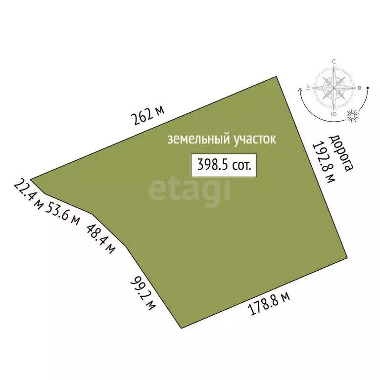 Участок в Бахчисарайский район, Почтовское сельское поселение, село ... - Фото 1