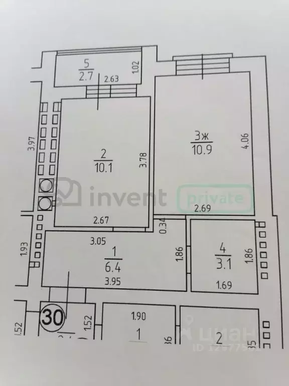 1-к кв. Калининградская область, Гурьевск бул. Рижский, 5 (33.4 м) - Фото 2