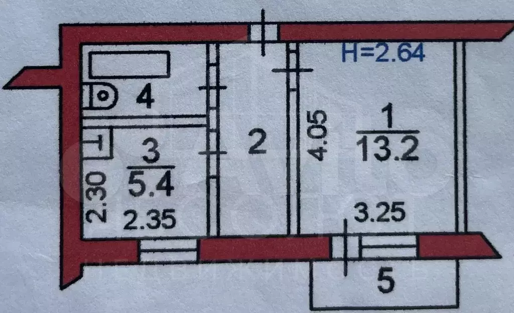 1-к. квартира, 27,9 м, 2/3 эт. - Фото 0