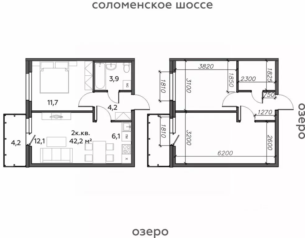 2-к кв. Карелия, Петрозаводск Район Северная промзона, Вороний Наволок ... - Фото 0