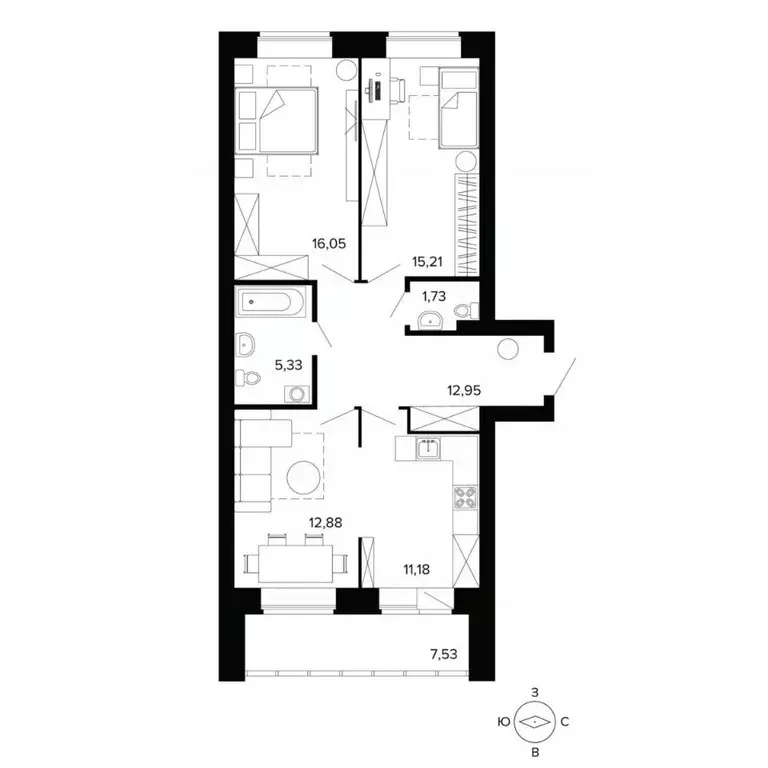 3-к кв. Свердловская область, Березовский ул. Победы, 9 (83.9 м) - Фото 1