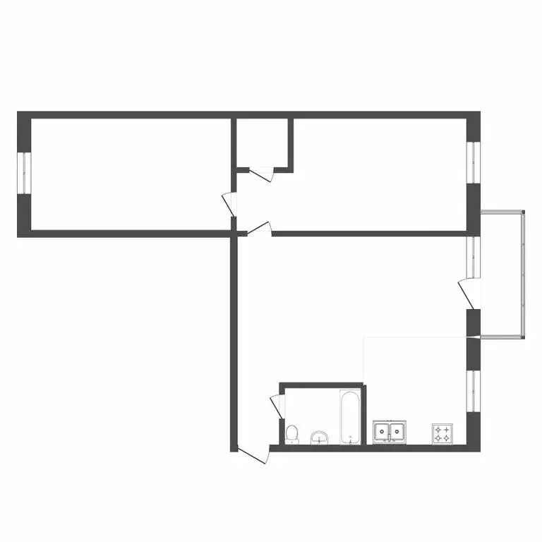 3-комнатная квартира: Тюмень, Рижская улица, 70 (54.8 м) - Фото 1