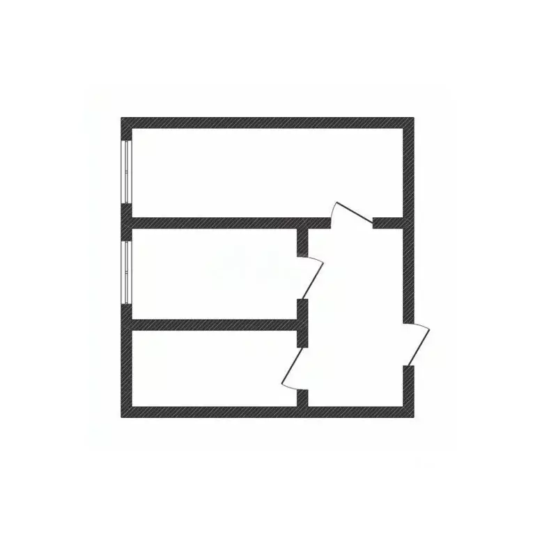 1-к кв. Белгородская область, Шебекино Железнодорожная ул., 13 (39.0 ... - Фото 2