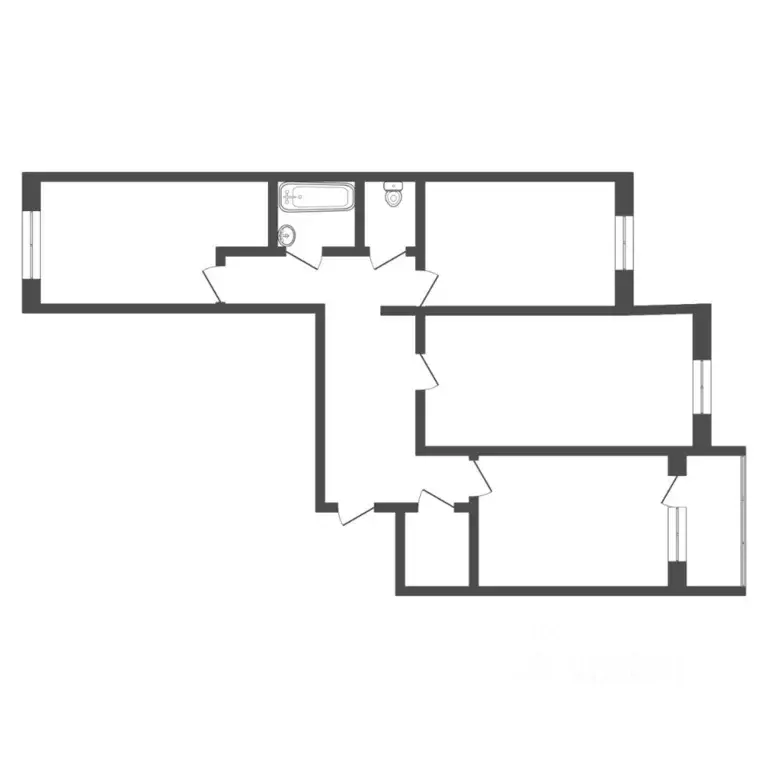 3-к кв. Тюменская область, Тюмень ул. Николая Зелинского, 17 (81.5 м) - Фото 2