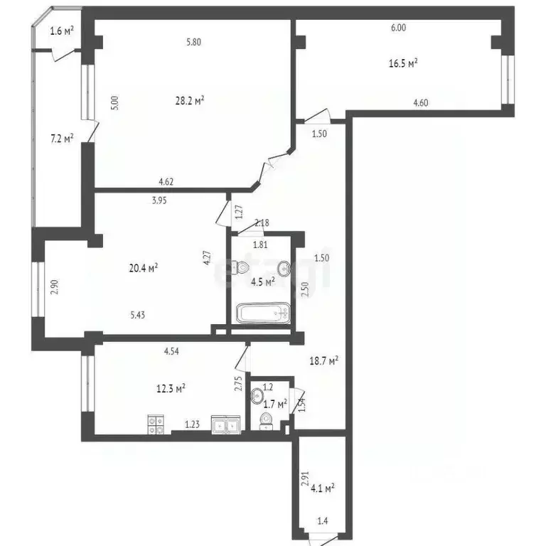 3-к кв. Ростовская область, Ростов-на-Дону Восточная ул., 7с2 (73.0 м) - Фото 1